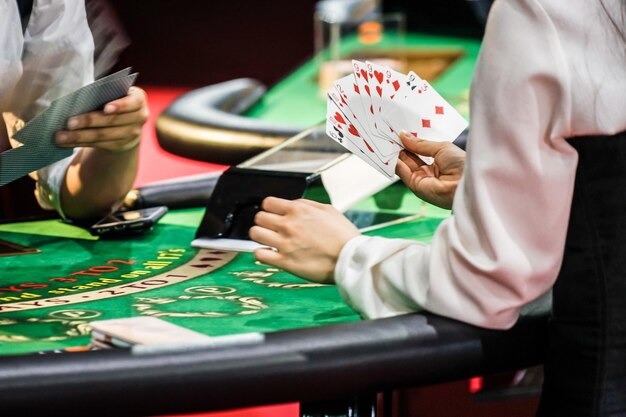 Roulette wheel with betting grid and winning number highlighted