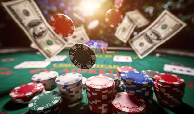 Lightning Roulette wheel with multiplier numbers highlighted and live dealer